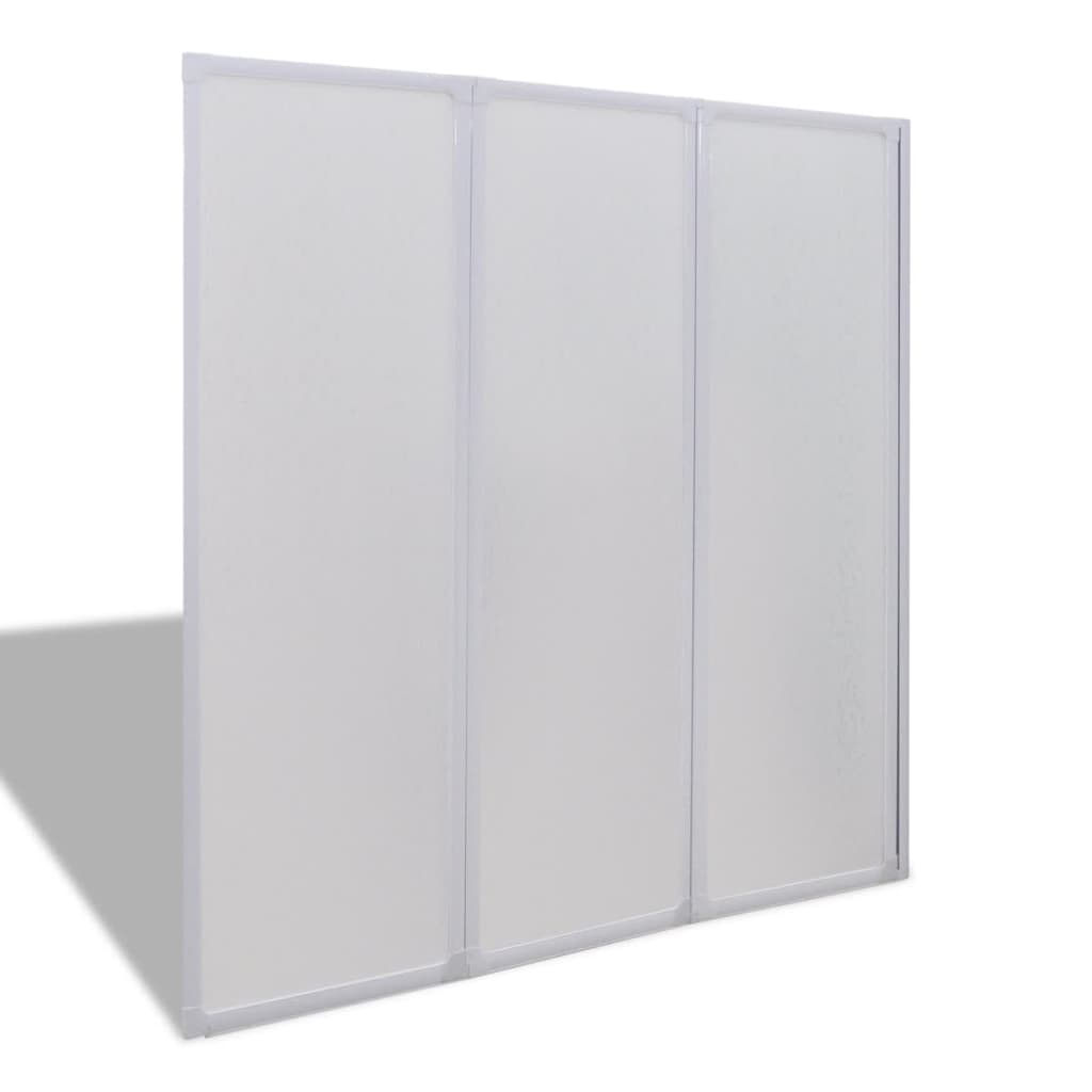 vidaXL Drzwi prysznicowe, 117 x 120 cm, 3 panele, składane