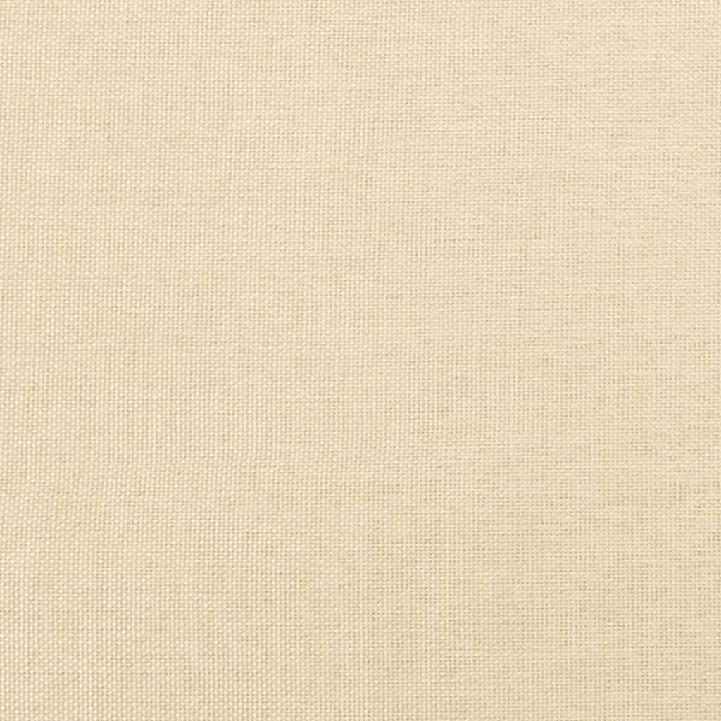 vidaXL Podnóżek, kremowy, 60x60x36 cm, tapicerowany tkaniną