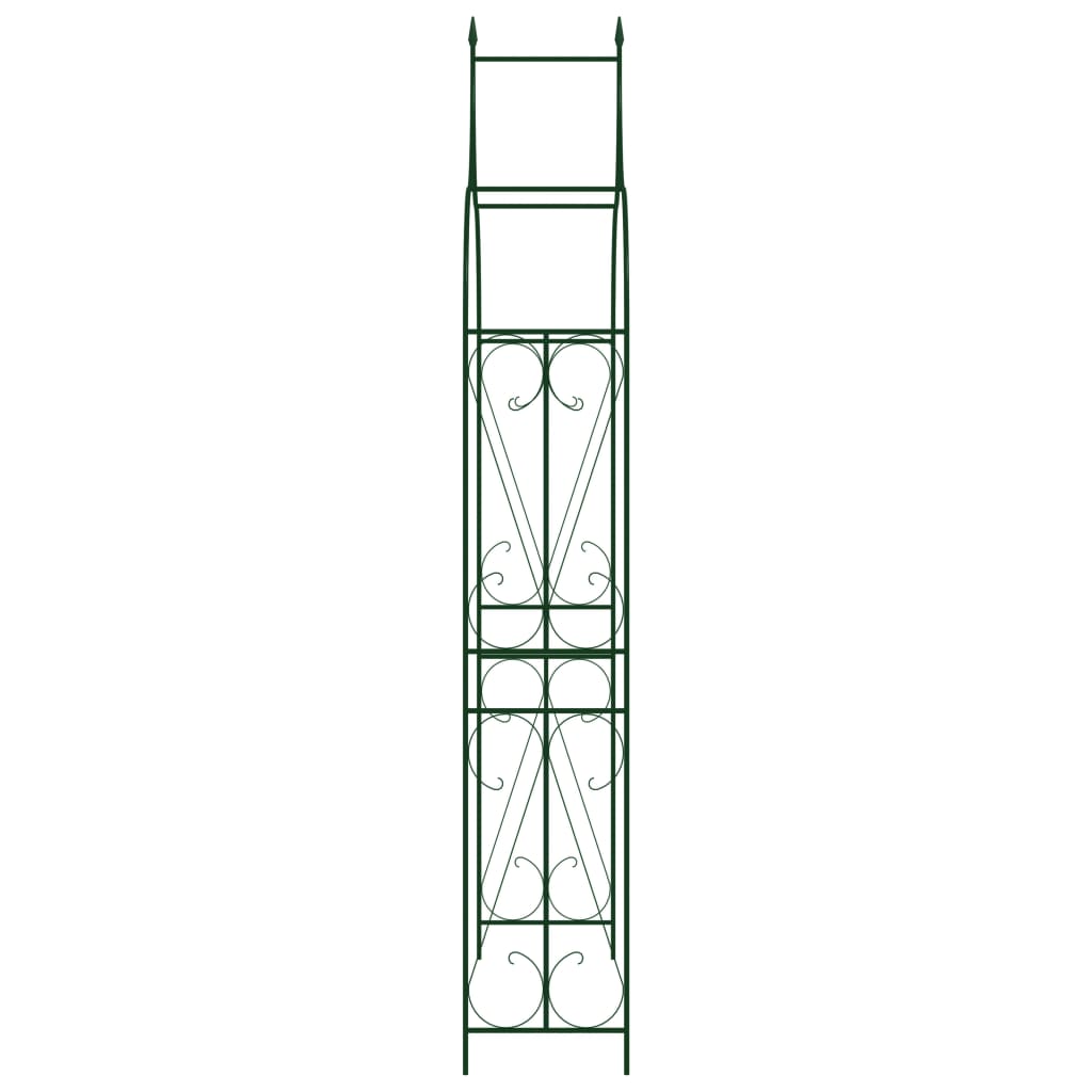 vidaXL Pergola ogrodowa, ciemnozielona, 120x38x258 cm, żelazna