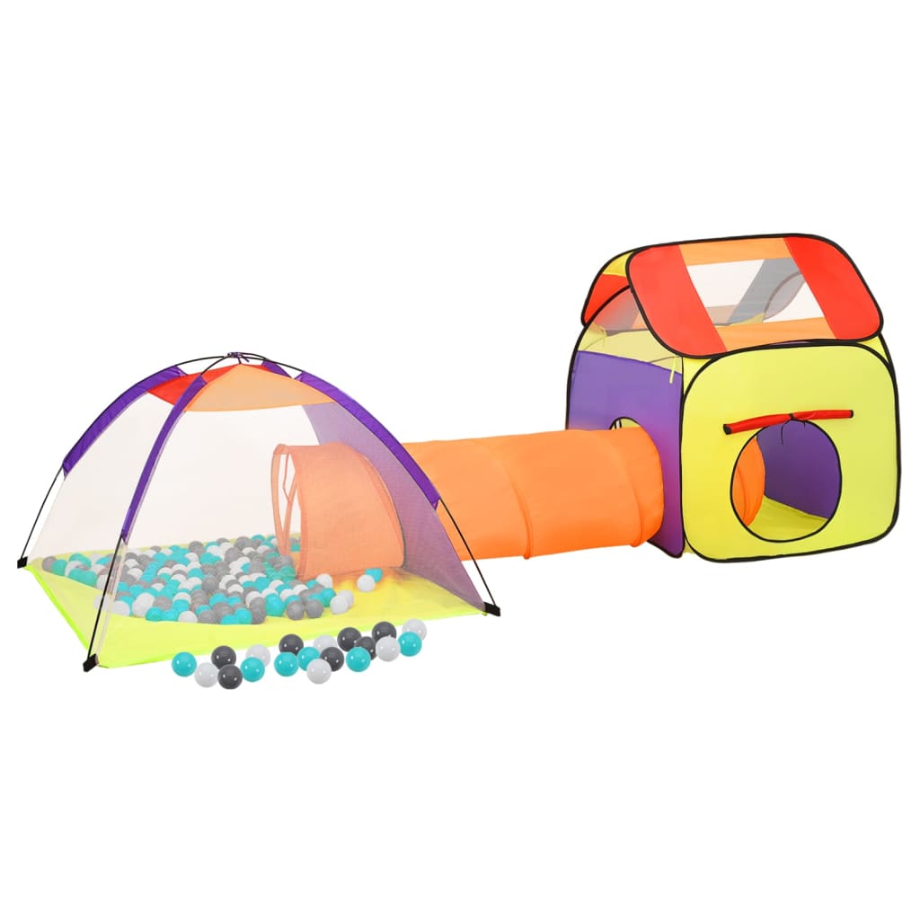 vidaXL Namiot do zabawy z 250 piłeczkami, kolorowy, 338x123x111 cm