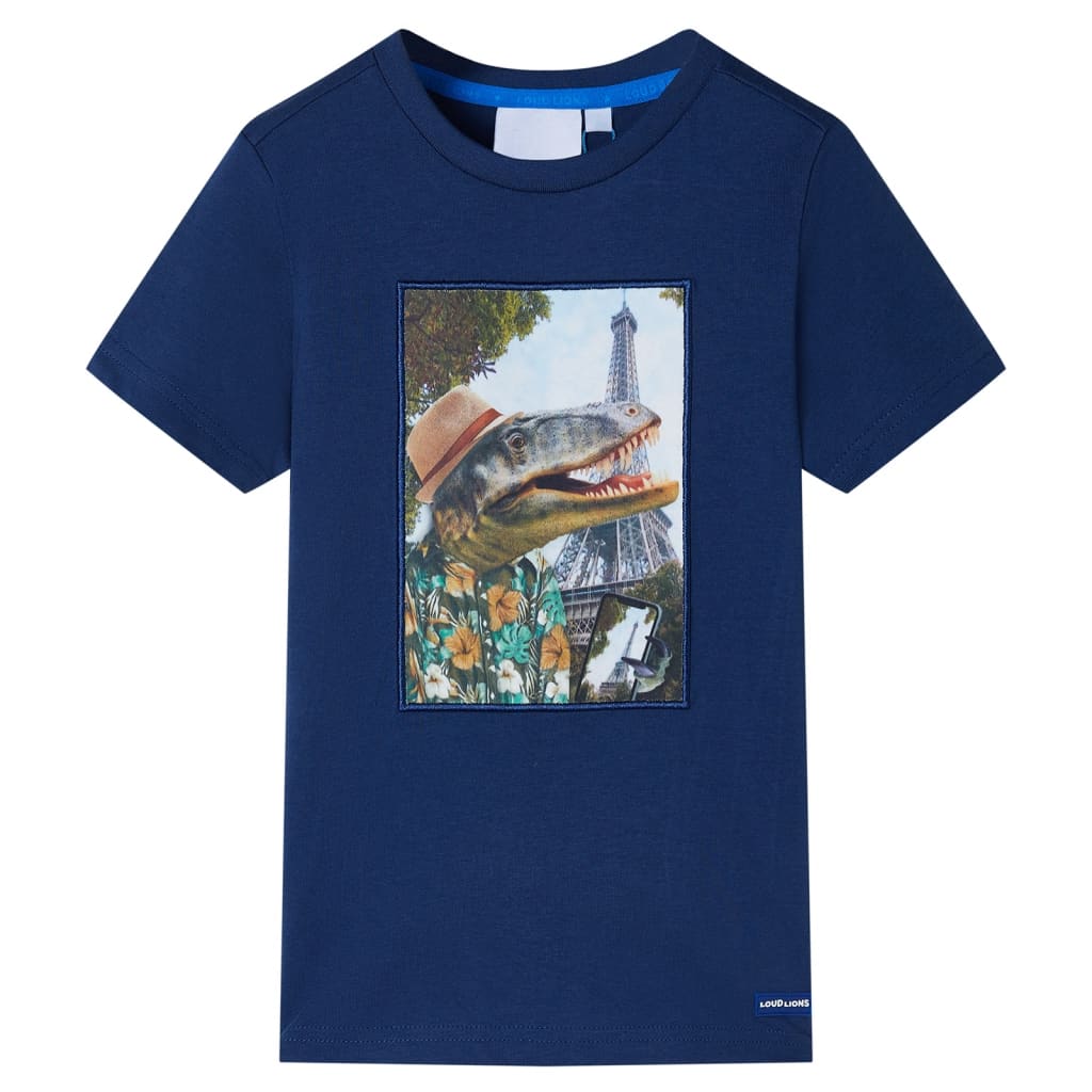 Koszulka dziecięca, ciemnoniebieska, 92