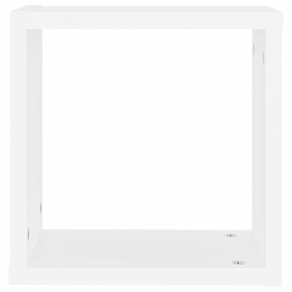 vidaXL Półki ścienne kostki, 2 szt., białe, 30x15x30 cm