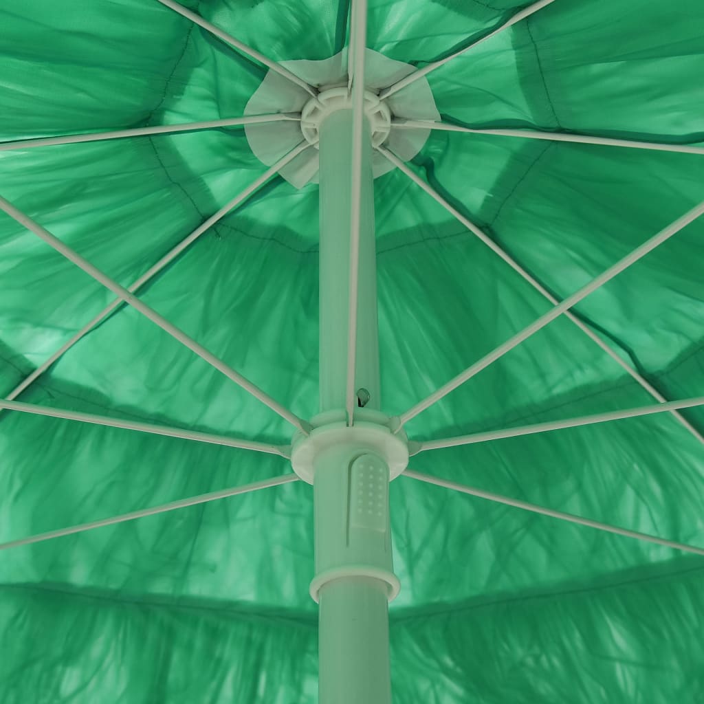 vidaXL Parasol plażowy w hawajskim stylu, zielony, 240 cm