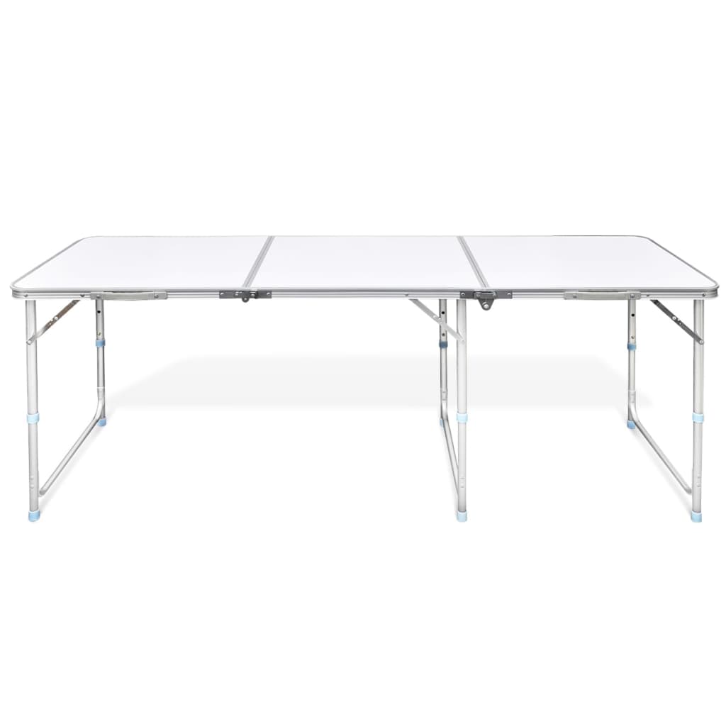 Składany, aluminiowy stół kempingowy z regulacją wysokości 180 x 60 cm