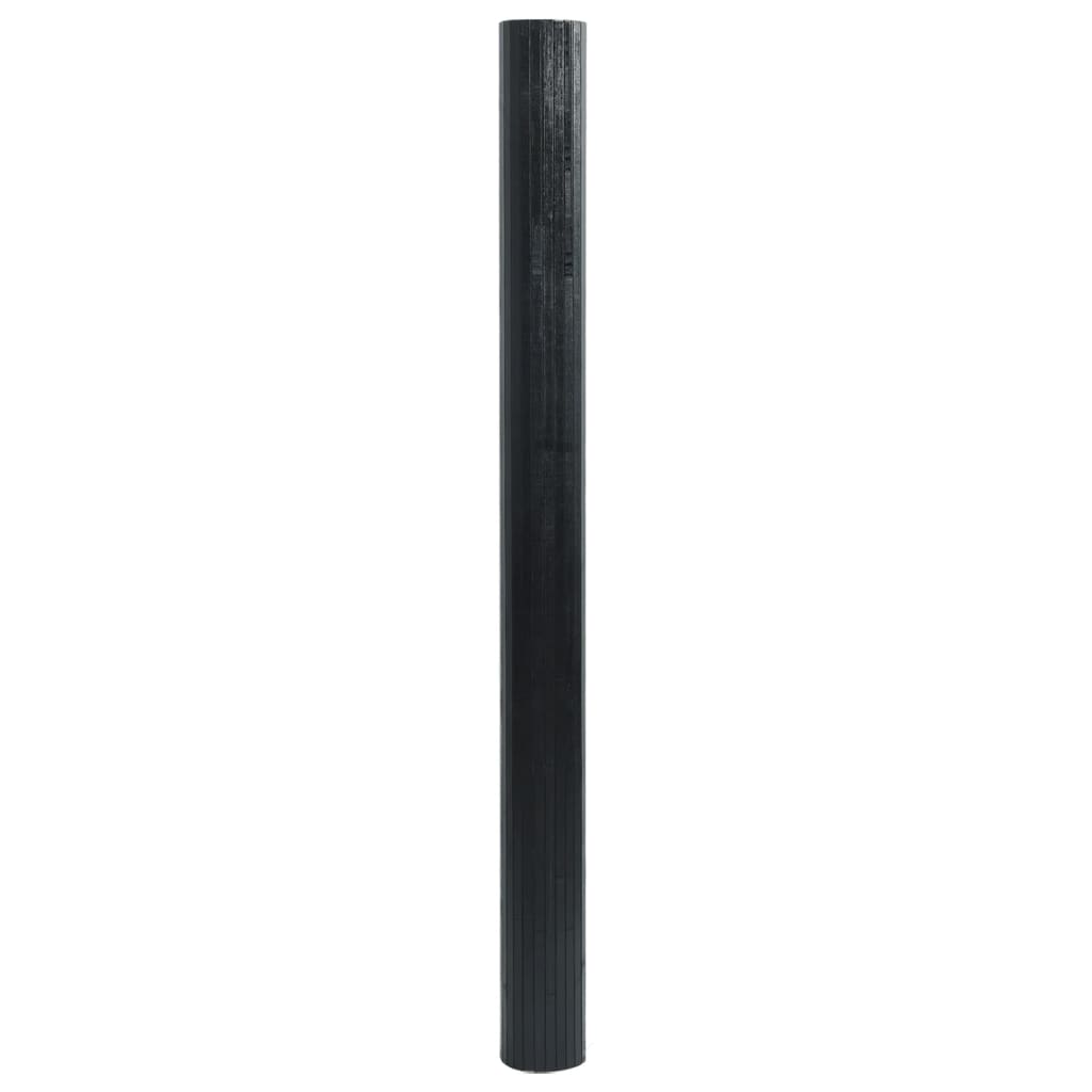 vidaXL Dywan prostokątny, czarny, 100x400 cm, bambusowy