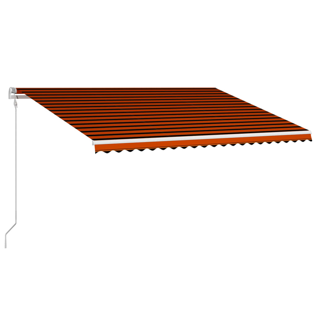 vidaXL Automatycznie zwijana markiza, 500x300 cm, pomarańczowo-brązowa