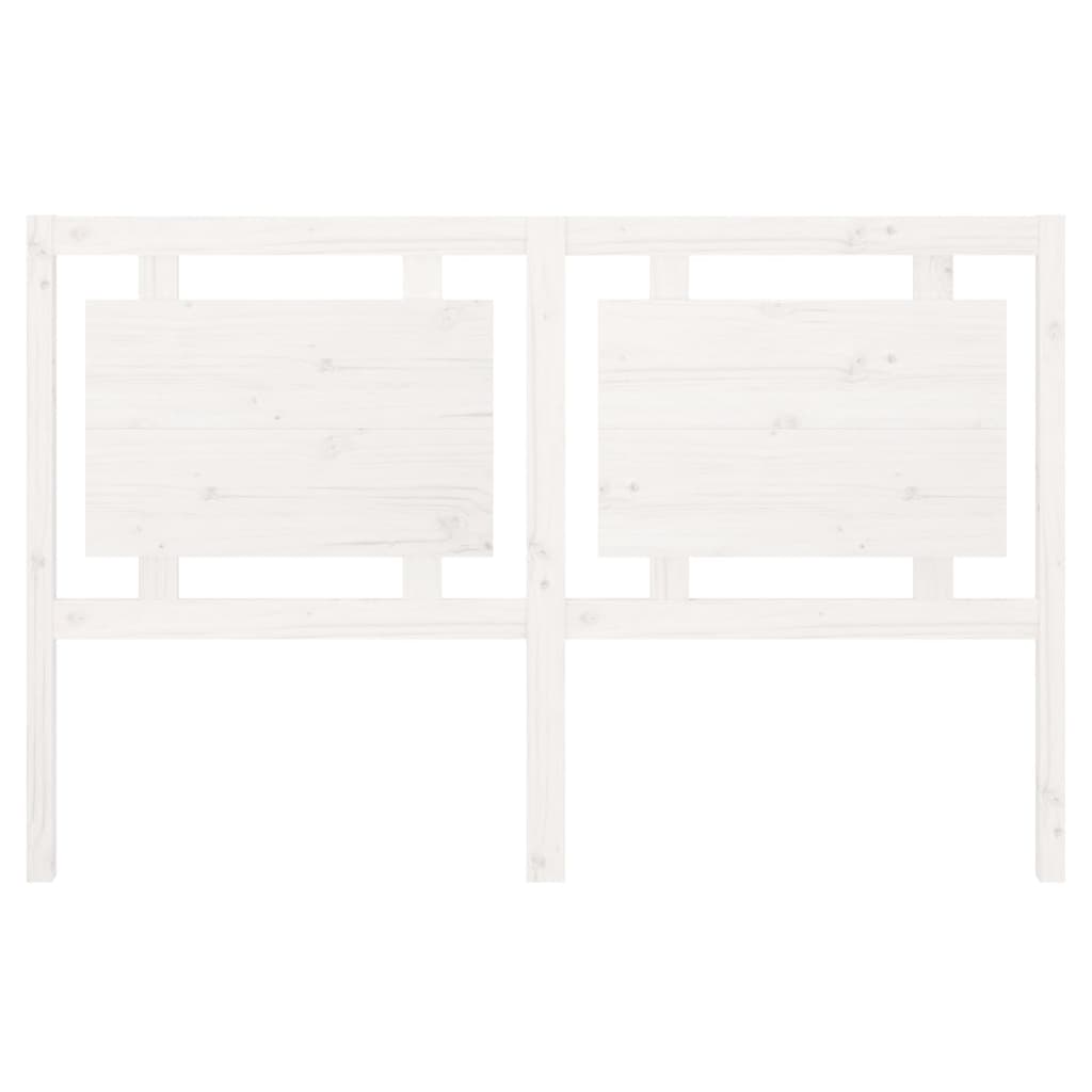 vidaXL Wezgłowie łóżka, białe, 155,5x4x100 cm, lite drewno sosnowe