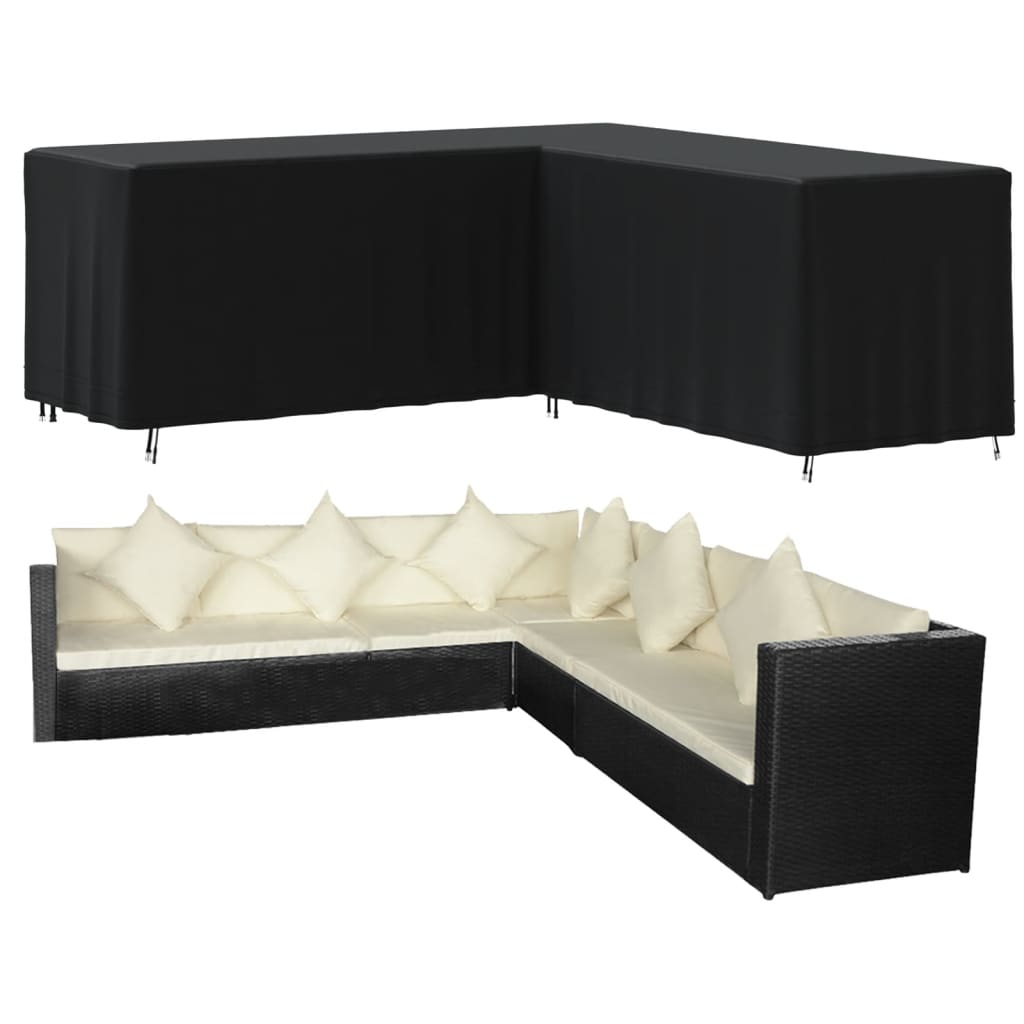 vidaXL Pokrowce na sofę narożną, 2 szt., 254x254x80 cm, Oxford 420D