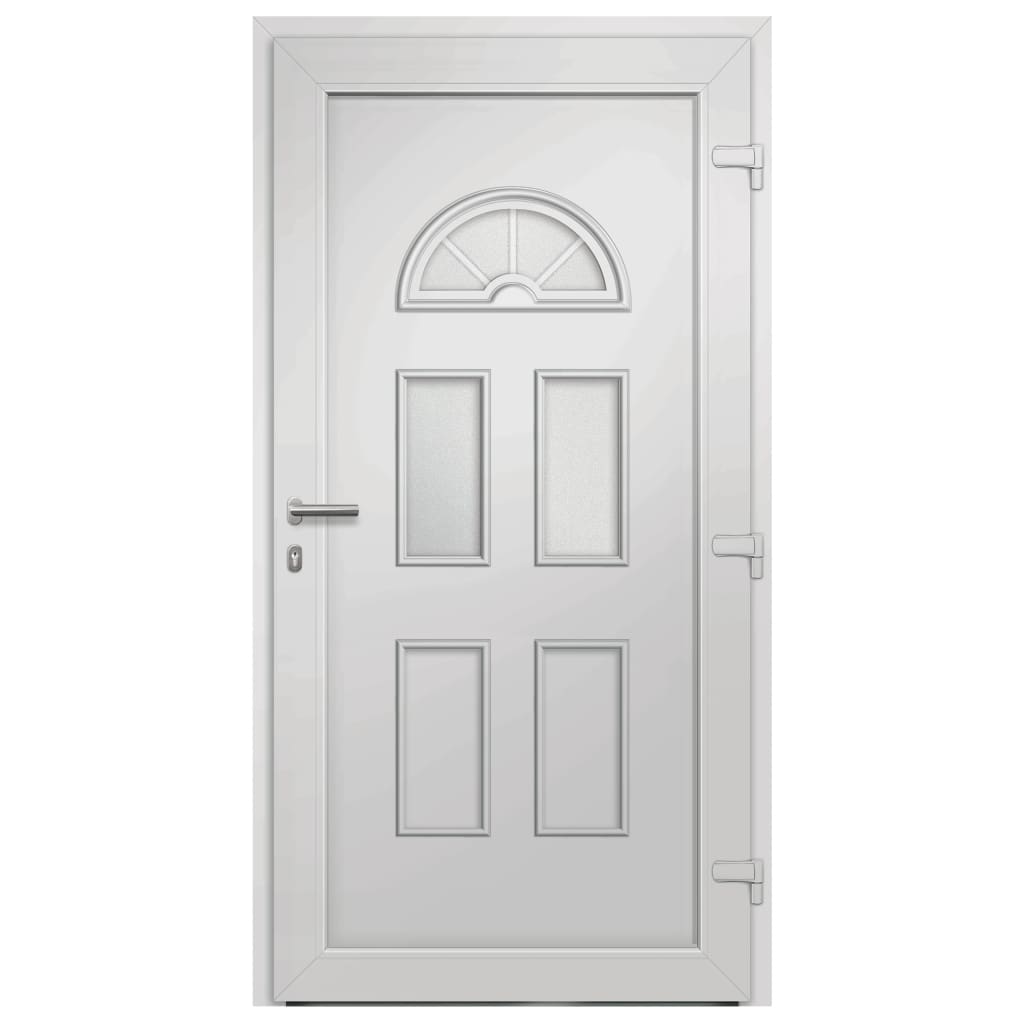 vidaXL Drzwi wejściowe zewnętrzne, białe, 110 x 210 cm