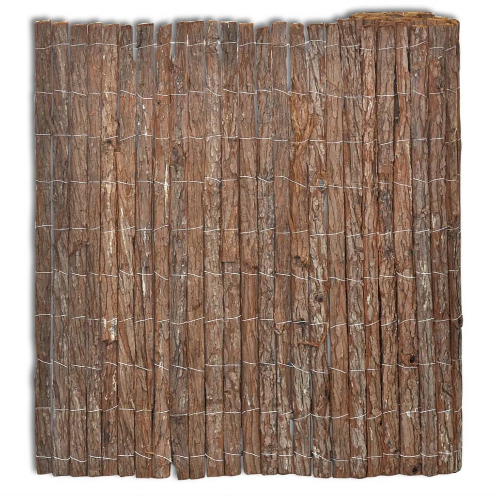 vidaXL Ogrodzenie z kory, 400 x 100 cm