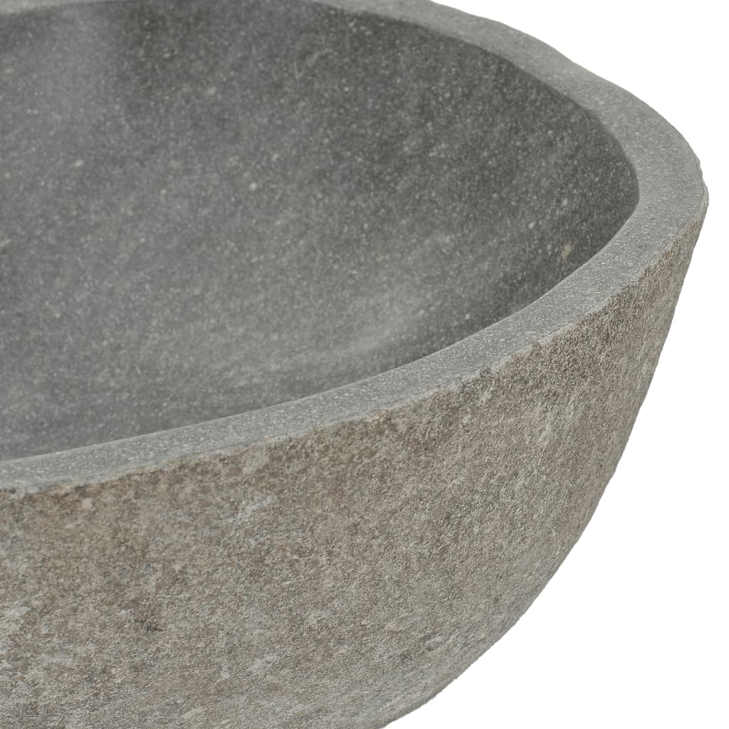 vidaXL Umywalka z kamienia rzecznego, owalna, 38-45 cm