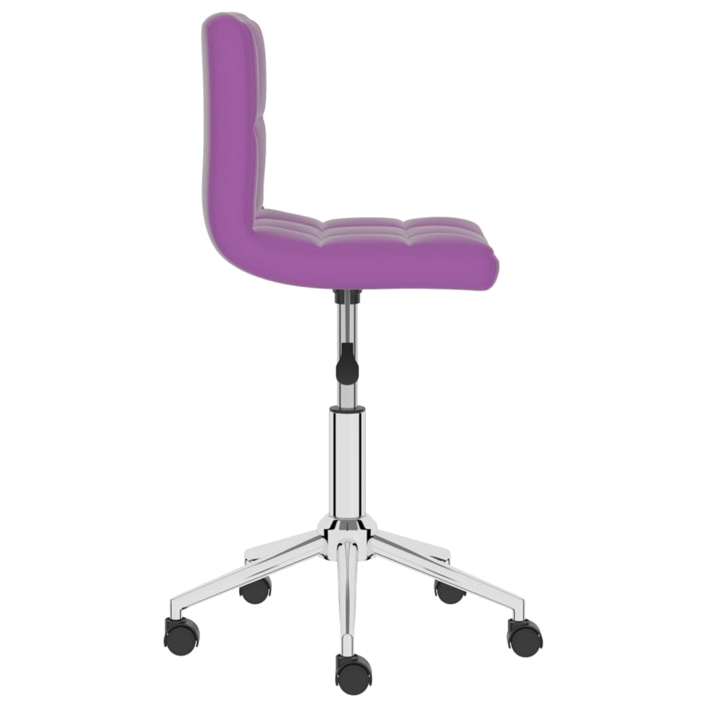 vidaXL Obrotowe krzesła stołowe, 4 szt., fioletowe, sztuczna skóra