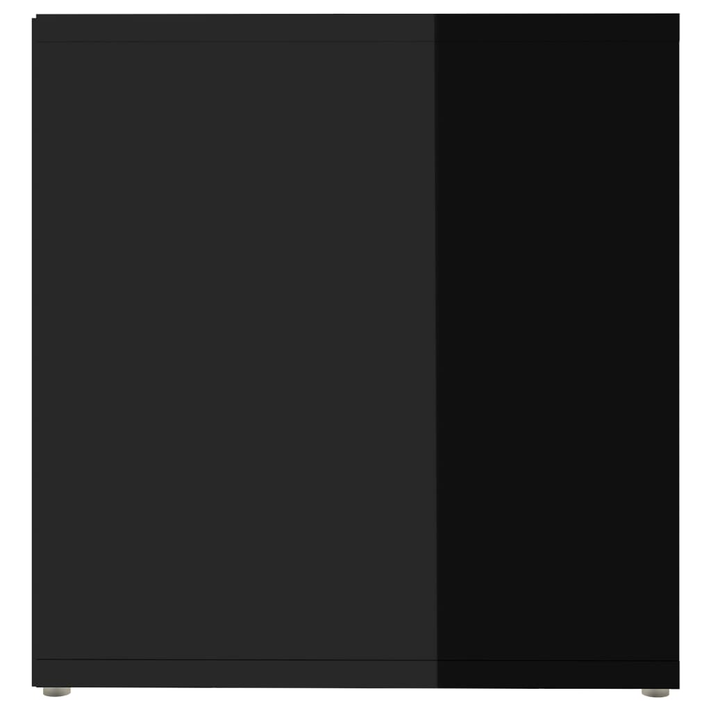 vidaXL Szafka pod TV, wysoki połysk, czarna, 72x35x36,5 cm, płyta