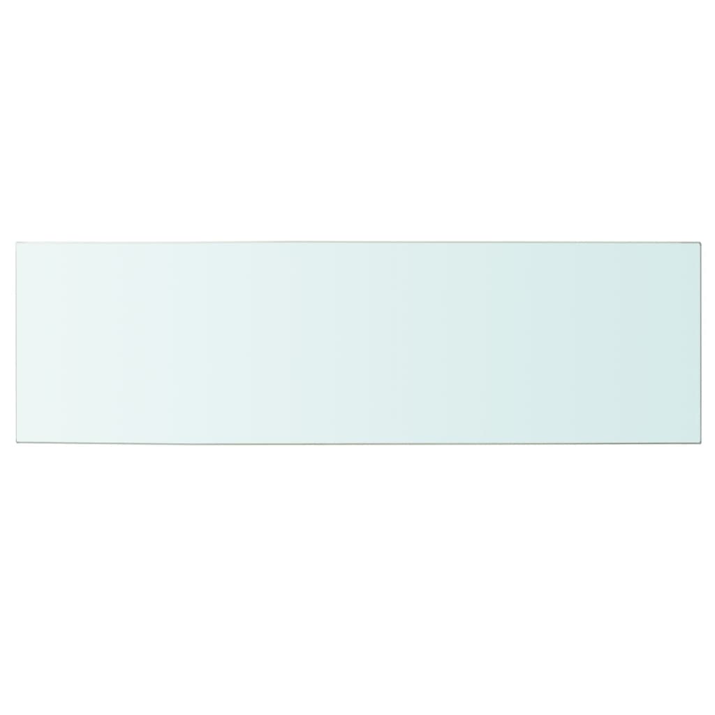 vidaXL Półki, 2 szt., szklany, przezroczysty panel, 100 x 30 cm