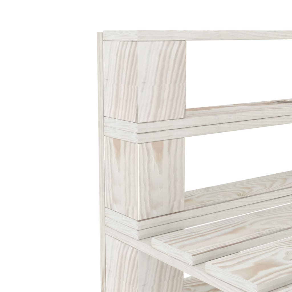 vidaXL Sofa ogrodowa z palet, drewniana, biała