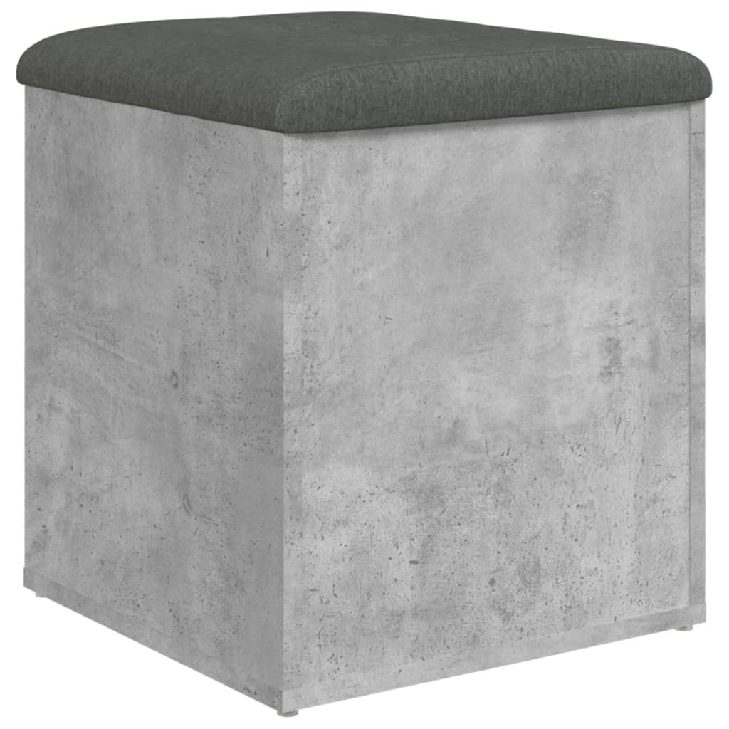 vidaXL Ławka ze schowkiem,szarość betonu, 42x42x45 cm