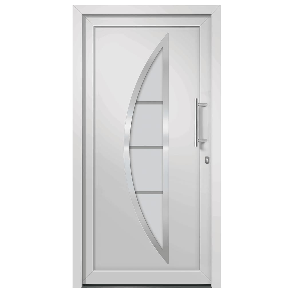 vidaXL Drzwi wejściowe zewnętrzne, białe, 98 x 190 cm