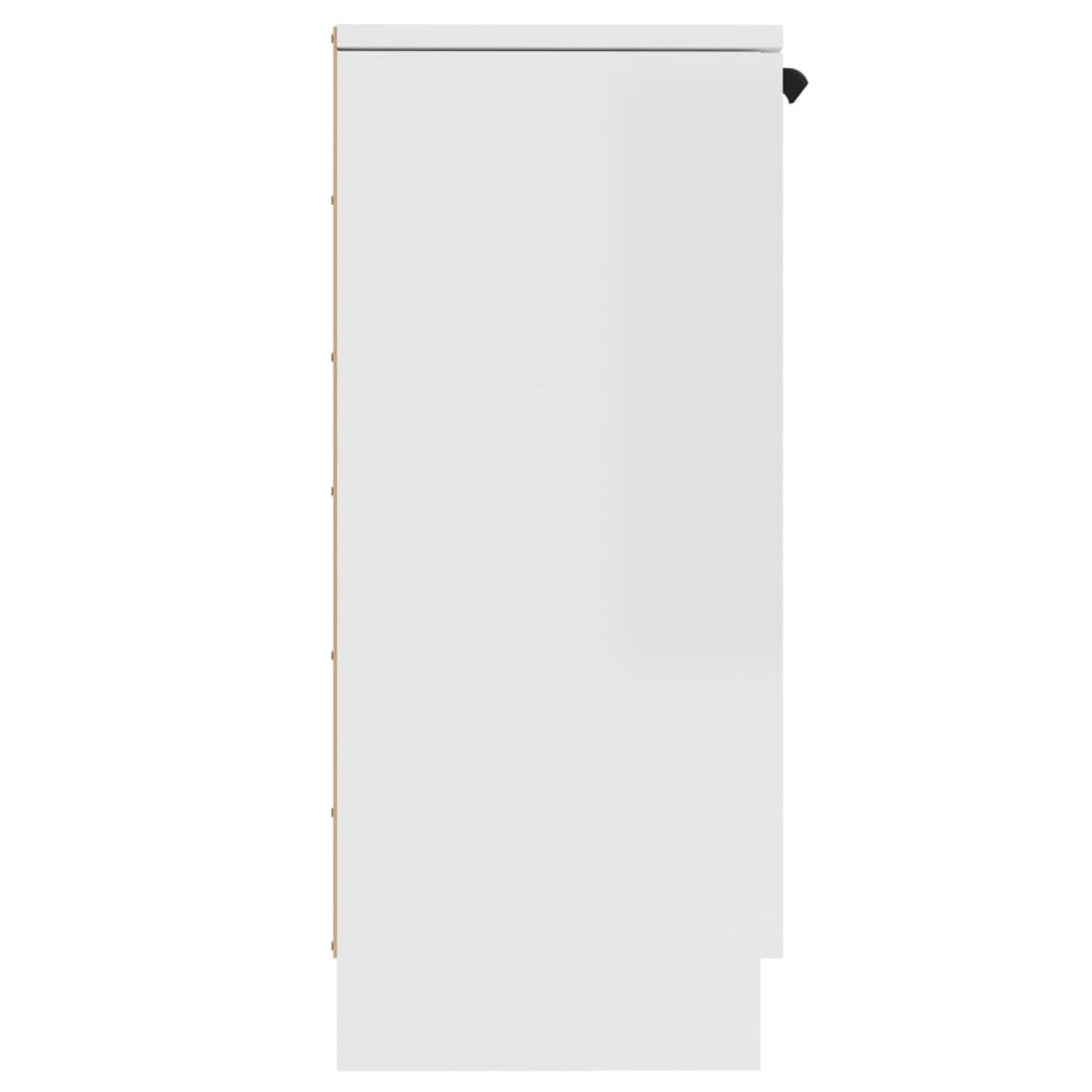vidaXL Szafka, biała z połyskiem, 30x30x70 cm, materiał drewnopochodny