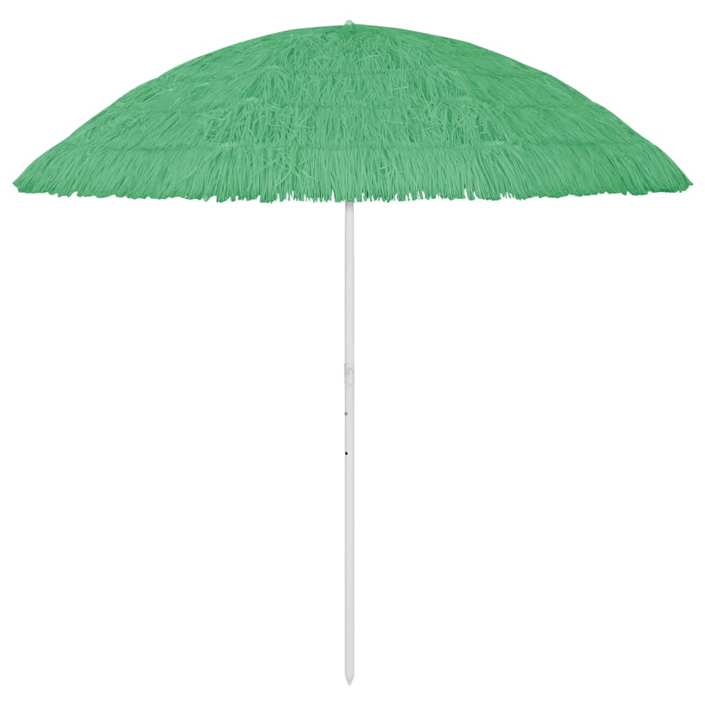 vidaXL Parasol plażowy w hawajskim stylu, zielony, 300 cm