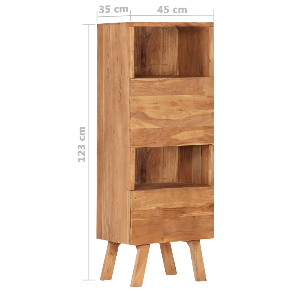 vidaXL Kredens, 45x35x123 cm, lite drewno akacjowe