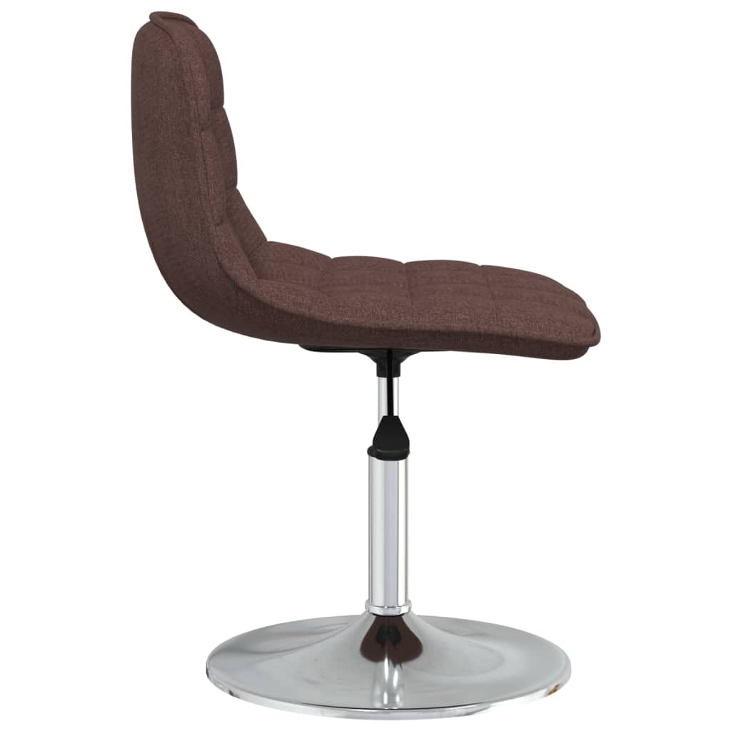 vidaXL Obrotowe krzesła stołowe, 4 szt., brązowe, obite tkaniną
