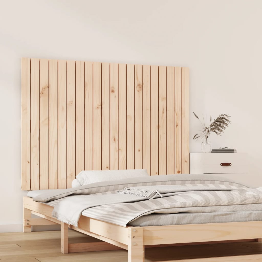vidaXL Wezgłowie łóżka, 127,5x3x90 cm, lite drewno sosnowe
