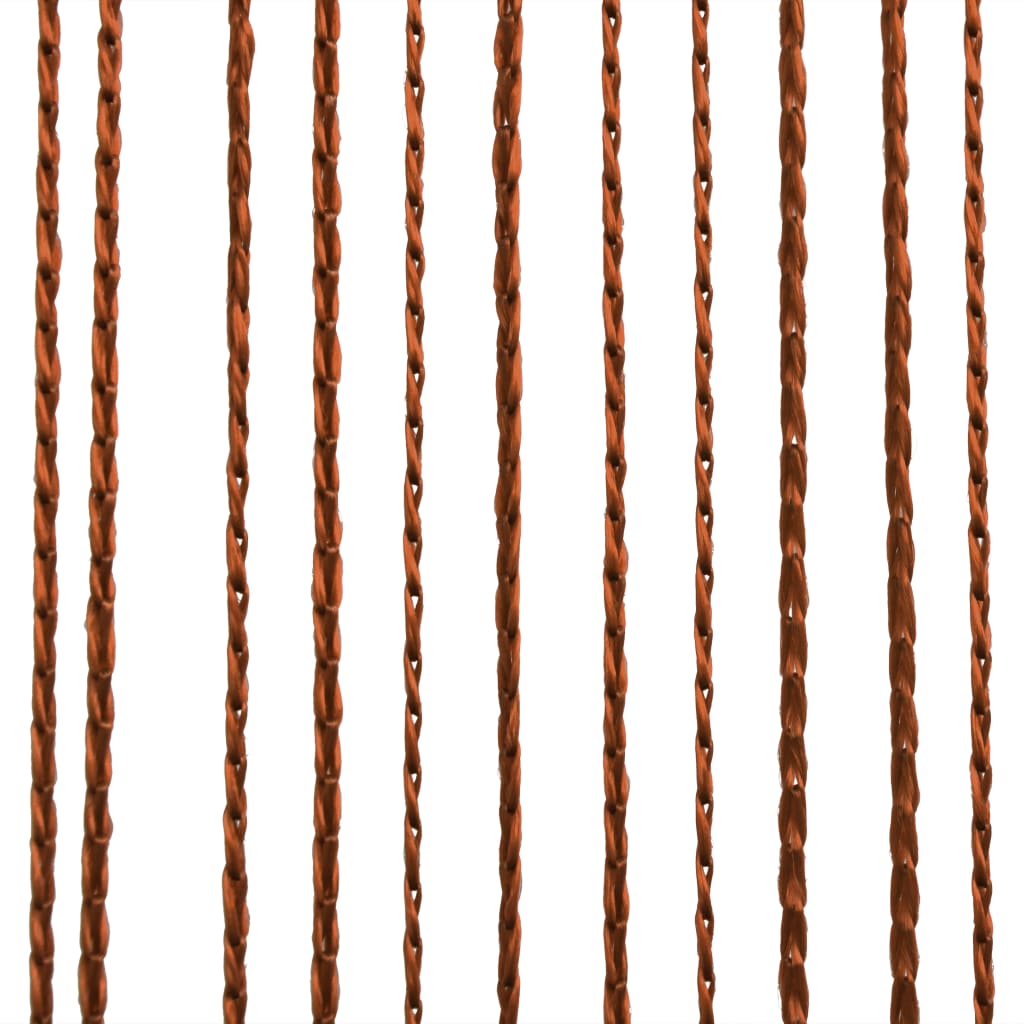 vidaXL Zasłony sznurkowe, 2 sztuki, 100 x 250 cm, brązowe