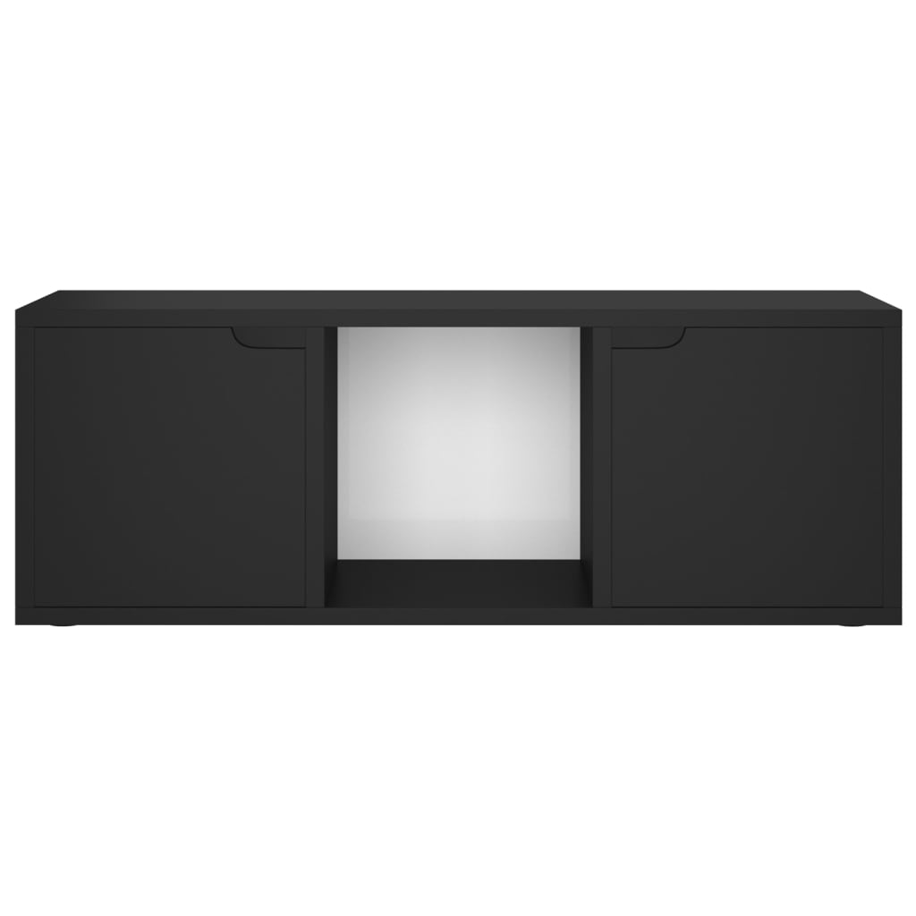 vidaXL Szafka pod telewizor, czarna, 88,5x27,5x30,5 cm, płyta wiórowa