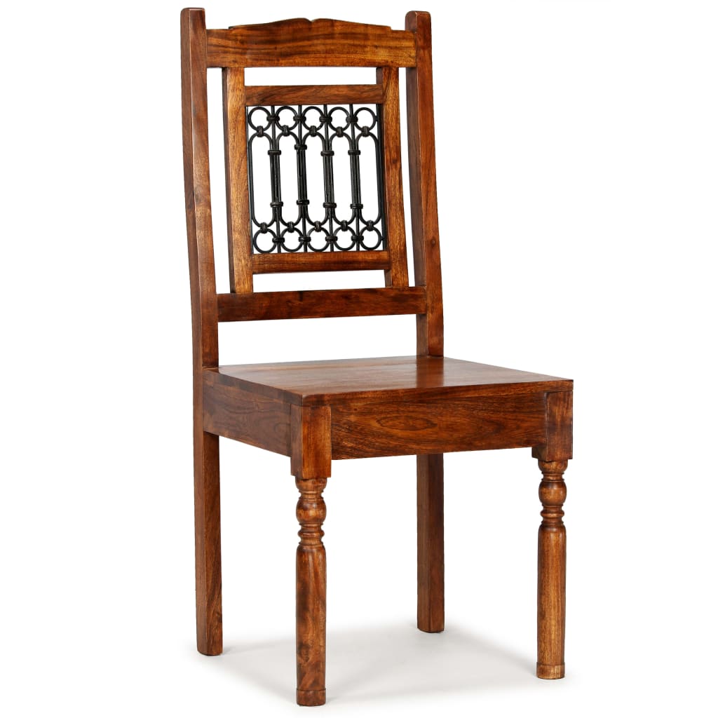 vidaXL Krzesła z litego drewna stylizowanego na sheesham, 6 szt.
