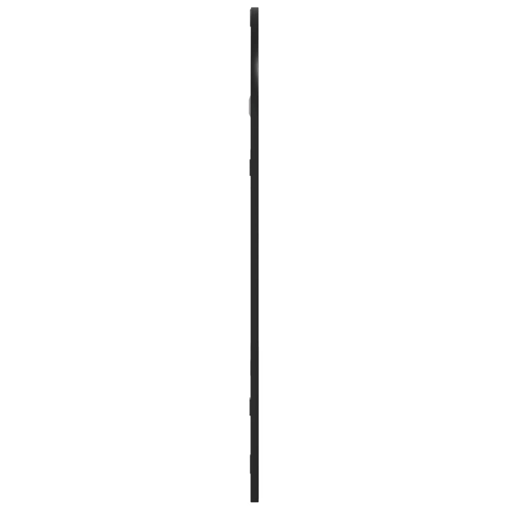 vidaXL Lustro ścienne, czarne, 30x60 cm, zakończone łukiem, żelazo