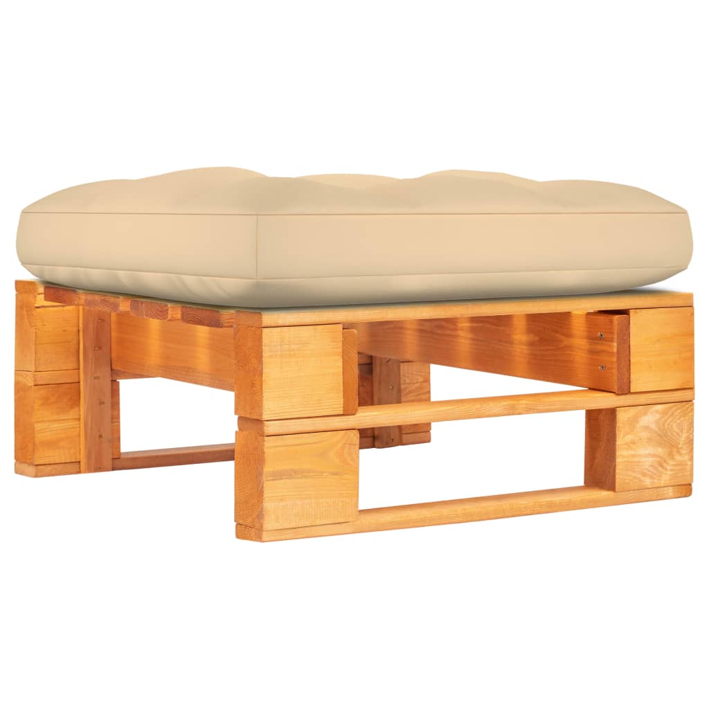 vidaXL Ogrodowy stołek z palet, impregnowane na brązowo drewno sosnowe