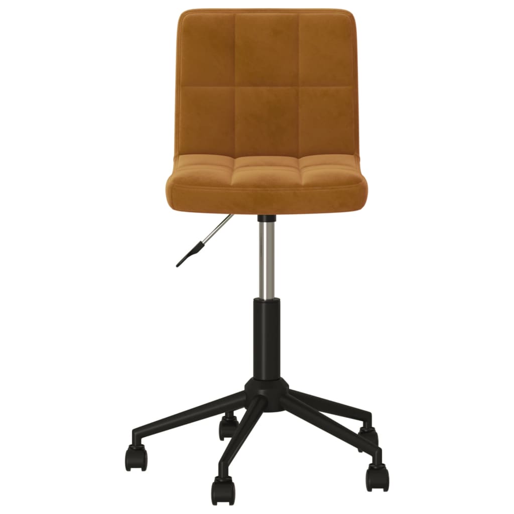 vidaXL Obrotowe krzesła stołowe, 4 szt., brązowe, obite aksamitem