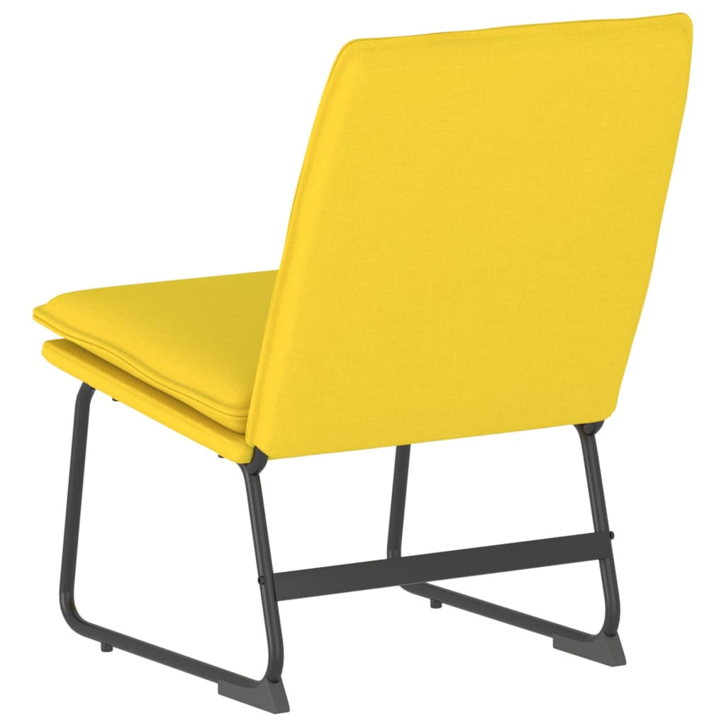 vidaXL Krzesło wypoczynkowe, żółty, 52x75x76 cm, obite tkaniną