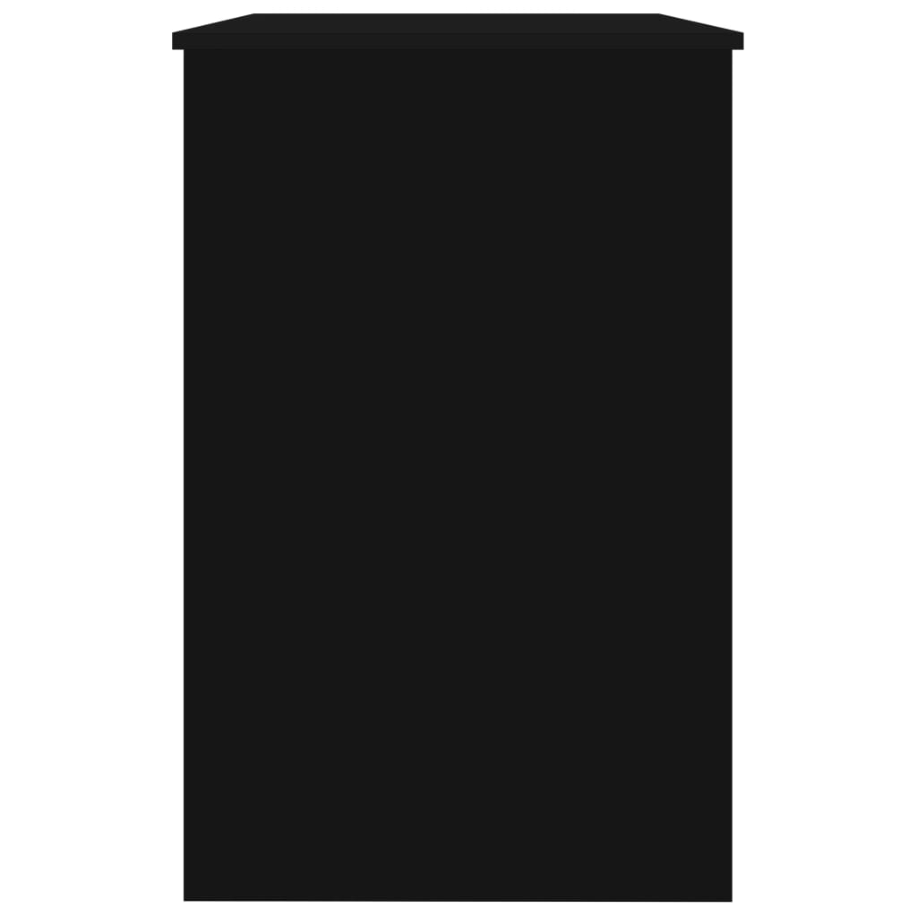 vidaXL Biurko, wysoki połysk, czarne, 100x50x76 cm