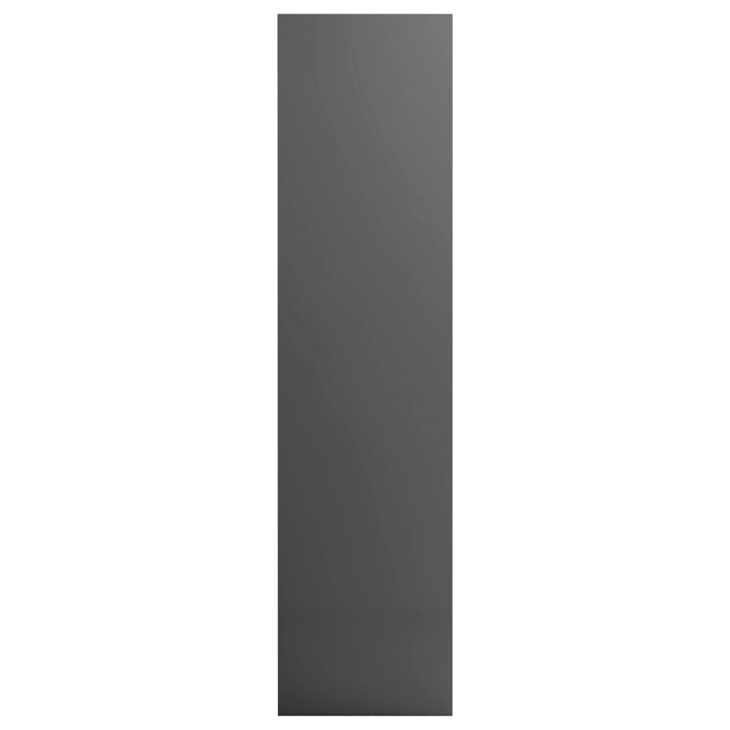 vidaXL Szafa, wysoki połysk, szara, 50x50x200 cm, płyta wiórowa