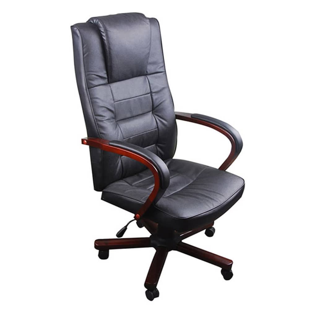 vidaXL Luksusowy fotel biurowy, czarny