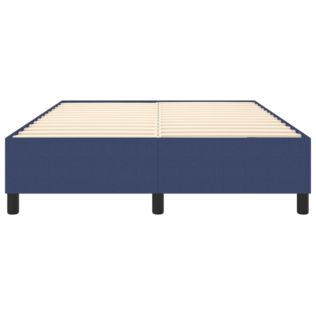 vidaXL Rama łóżka, niebieska, 140x190 cm, obita tkaniną