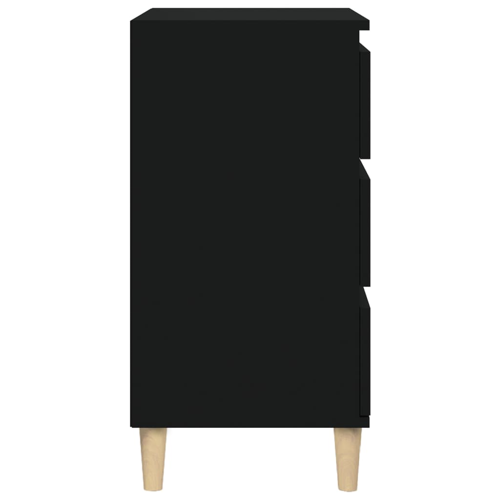 vidaXL Szafka nocna, czarna, 40x35x70 cm, materiał drewnopochodny