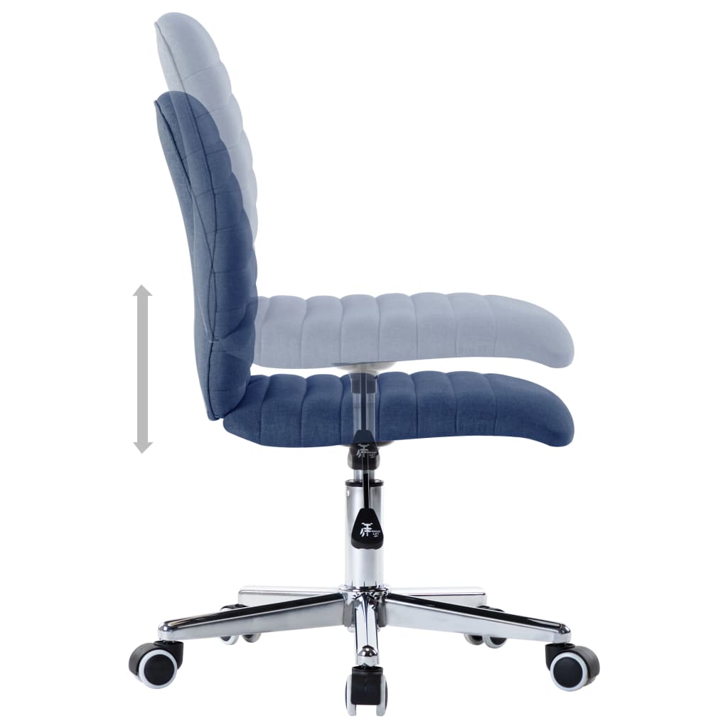 vidaXL Krzesła stołowe, 6 szt., niebieskie, obite tkaniną