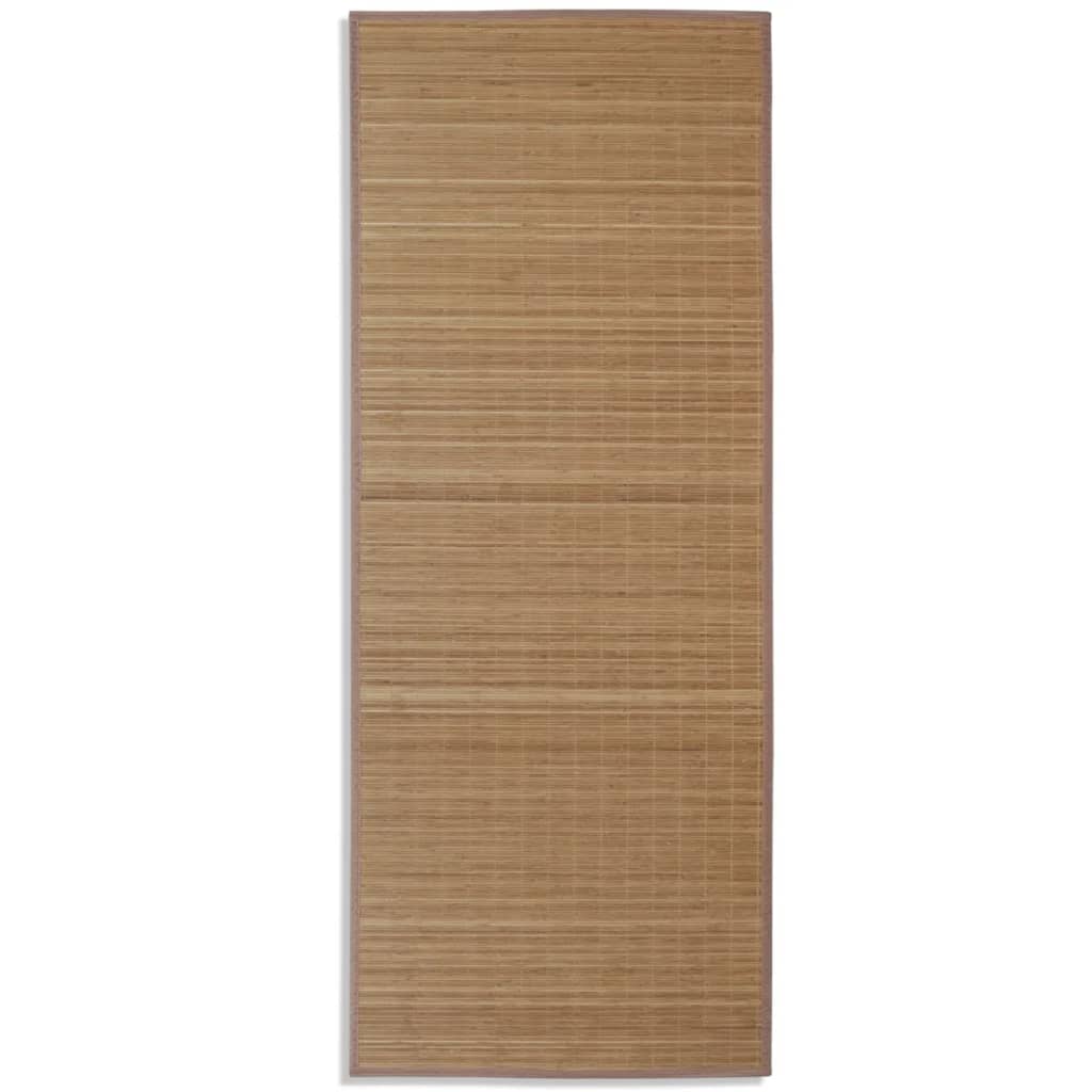 vidaXL Dywan bambusowy, 80 x 200 cm, prostokątny, brązowy