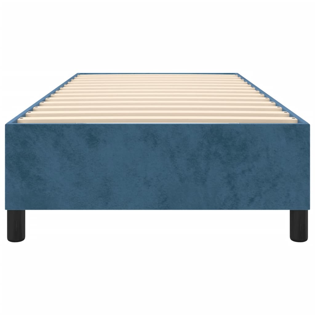 vidaXL Rama łóżka, ciemnoniebieska, 90x200 cm, tapicerowana aksamitem