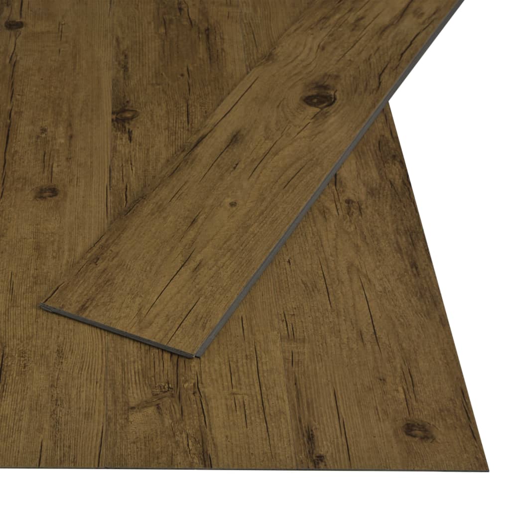 vidaXL Zatrzaskowe panele podłogowe 3,51 m², 4 mm, PVC, naturalny brąz
