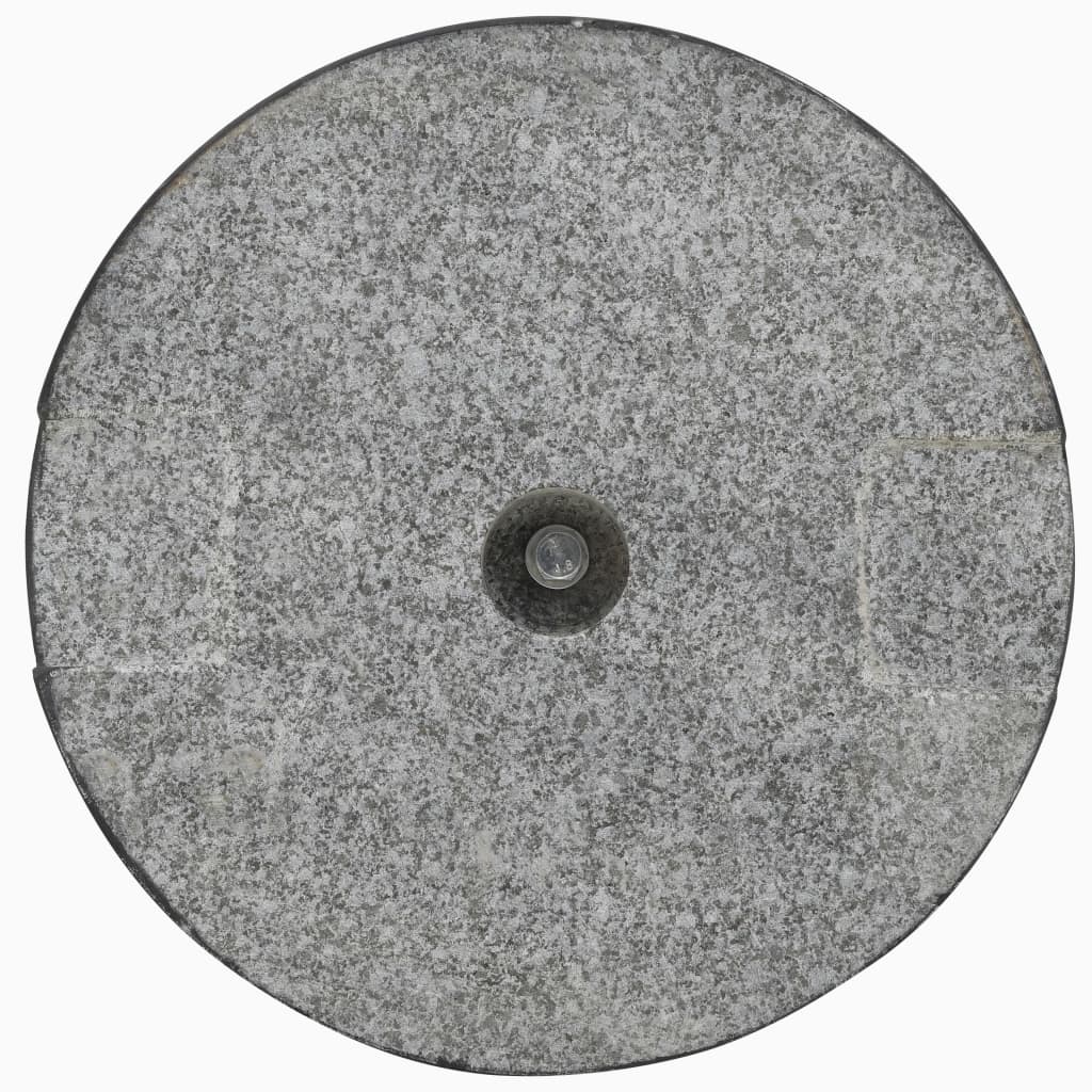 vidaXL Okrągła podstawa pod parasol, granitowa, 20 kg, czarna