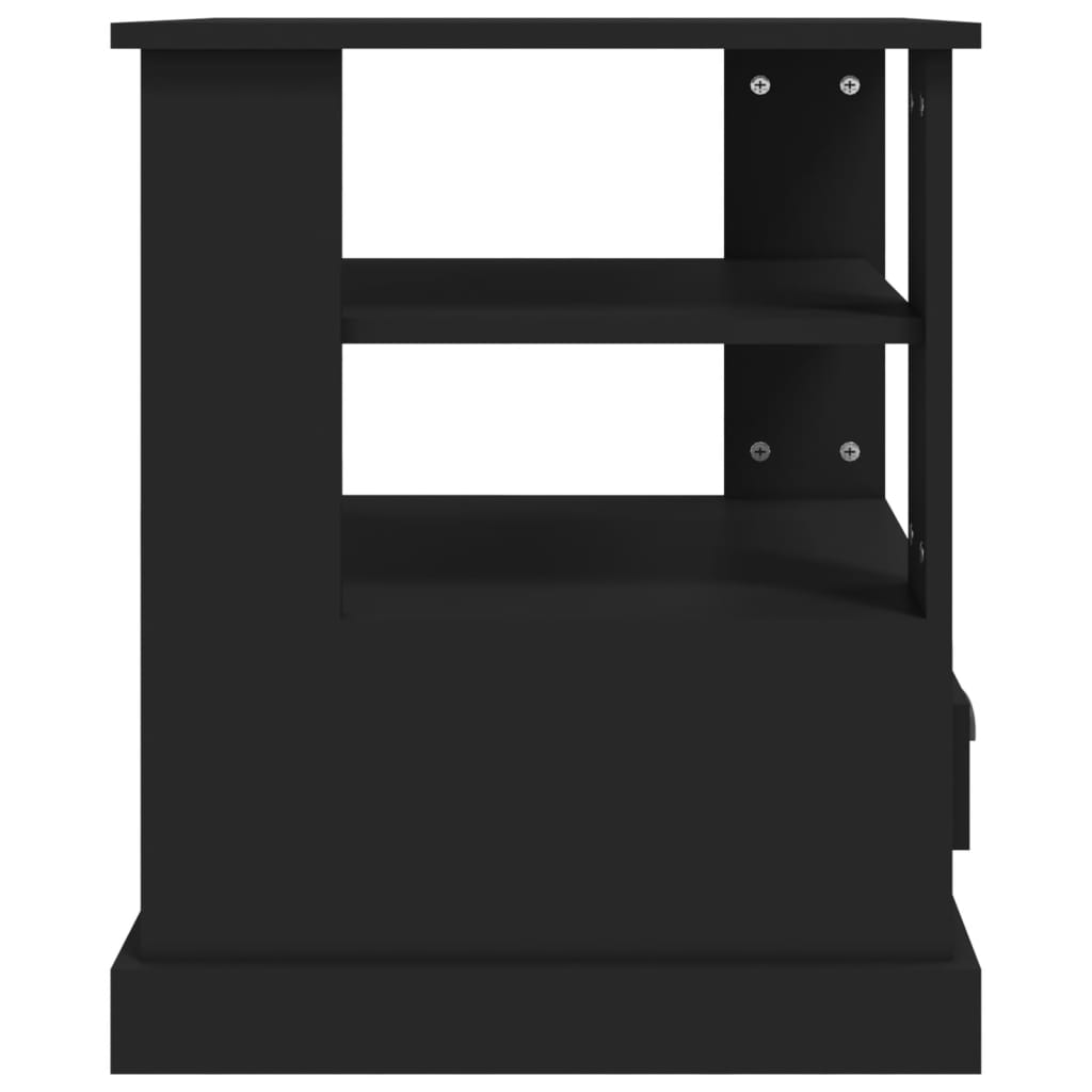 vidaXL Stolik boczny, czarny, 50x50x60 cm, materiał drewnopochodny