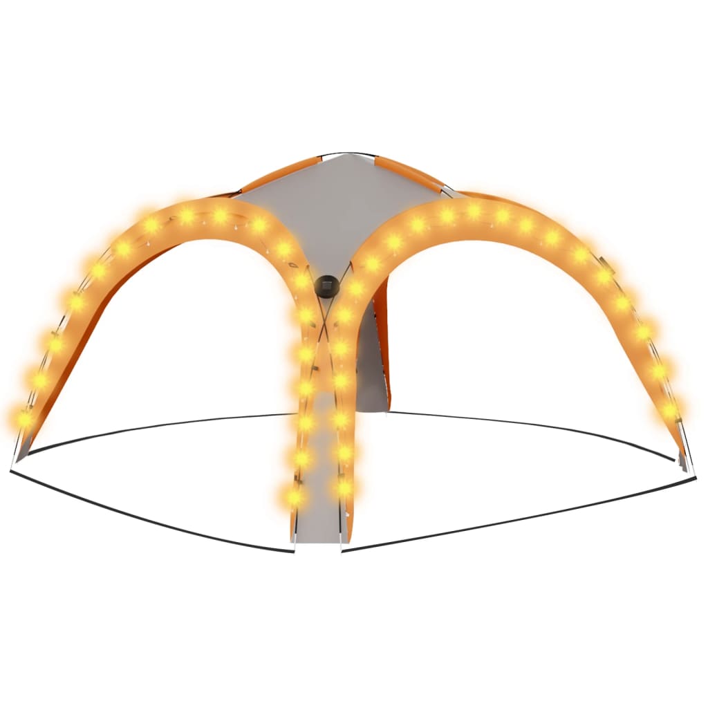 vidaXL Namiot imprezowy z LED i 4 ściankami, 3,6 x 3,6 x 2,3 m