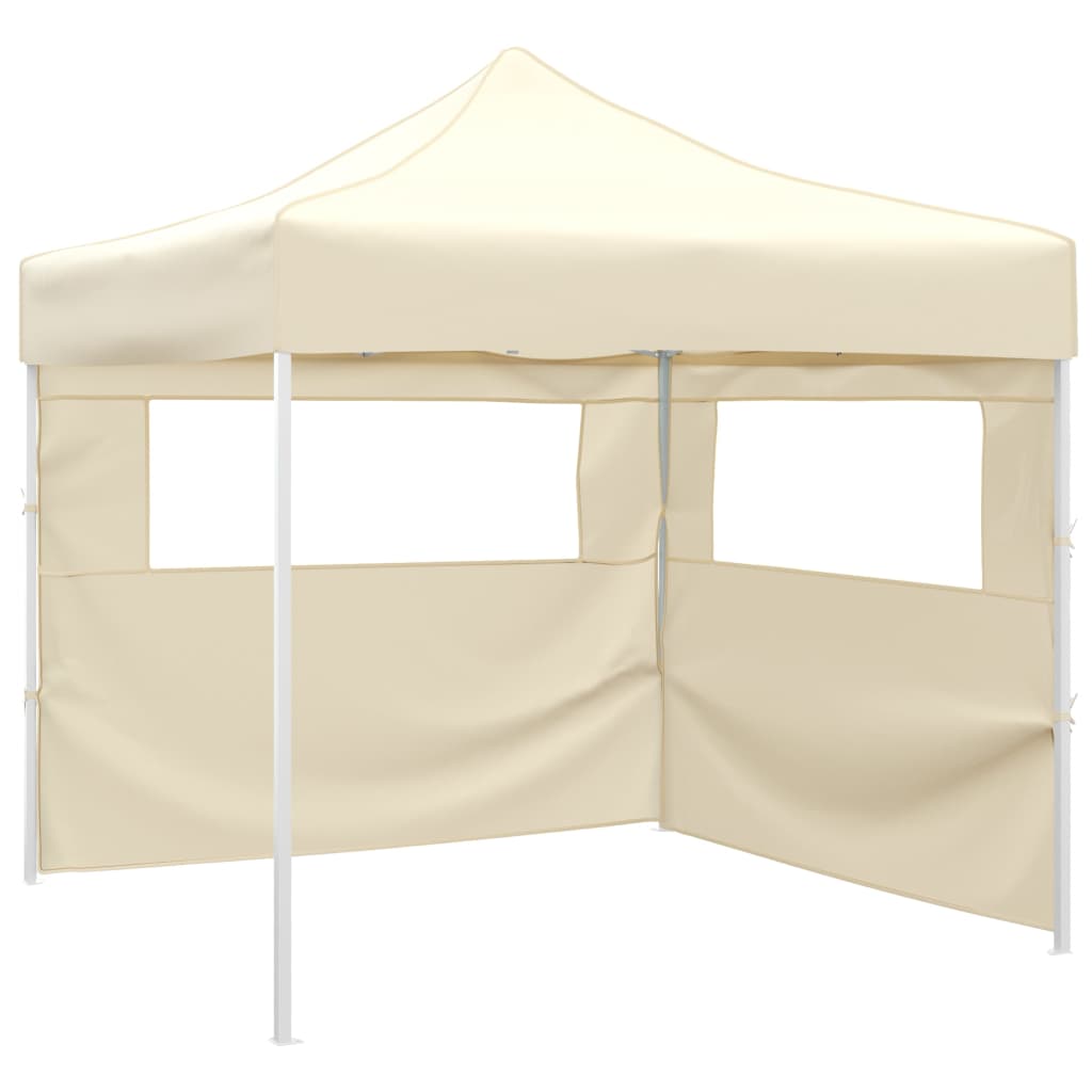 vidaXL Rozkładany namiot z 2 ściankami, 3 x 3 m, kremowy