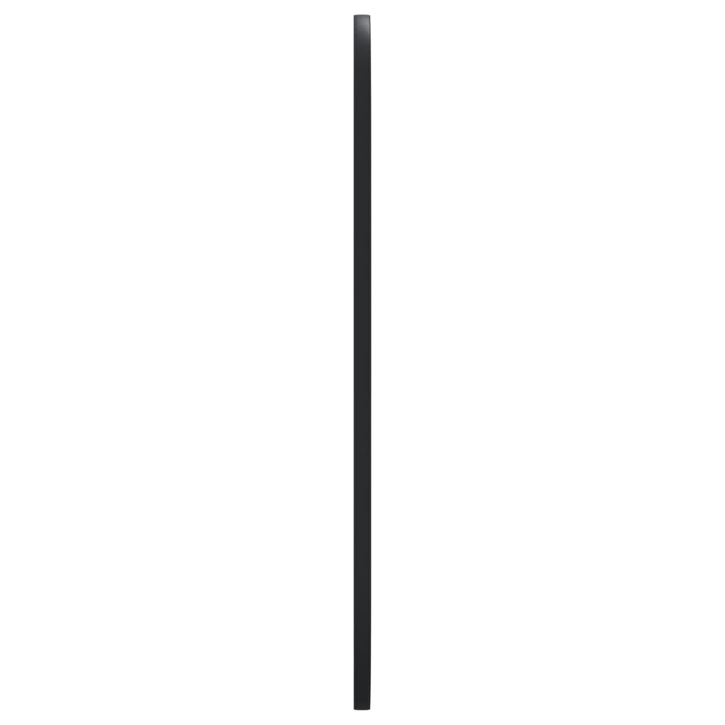 vidaXL Lustro ścienne, czarne, 40x90 cm, owalne
