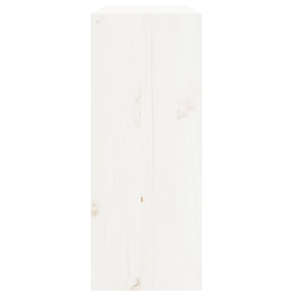 vidaXL Szafka na wino, biały, 62x25x62 cm, lite drewno sosnowe