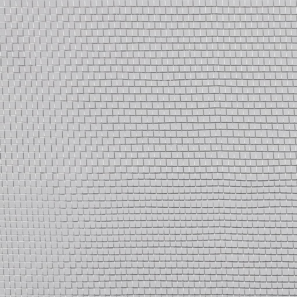 vidaXL Siatka na insekty, aluminiowa, 100 x 1000 cm, srebrna