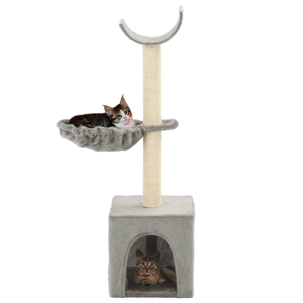 vidaXL Drapak dla kota z sizalowymi słupkami, 105 cm, szary